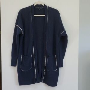 J. Crew wool cashmere blend longline nautical cardigan